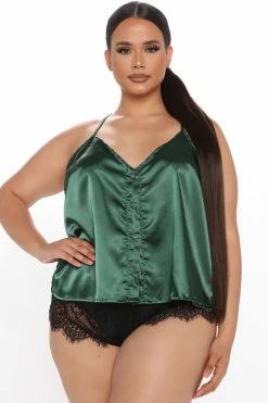 Fashion Nova Sleepover Tonight Lace PJ Short Set - Hunter