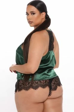 Fashion Nova Sleepover Tonight Lace PJ Short Set - Hunter