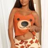 Fashion Nova Pajama Sets Teddy Baby PJ Short Set - Beige/Brown