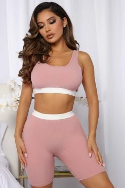 Fashion Nova Staying The Night PJ Short Set - Rose