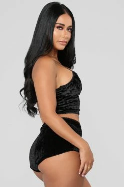 Fashion Nova Feeling Soft Pajama Set - Black Pajama Sets
