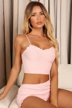 Fashion Nova Pajama Sets Keep It Cute Seamless PJ Short Set - Pink