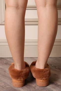 Fashion Nova Feels Like Home Slippers - Chestnut