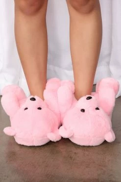 Fashion Nova Be My Teddy Bear II Slippers - Pink
