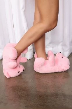 Fashion Nova Be My Teddy Bear II Slippers - Pink