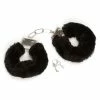 Fashion Nova Sexy Sleepwear Fire Your Desire Faux Fur Handcuffs - Black