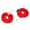 Fashion Nova Fire Your Desire Faux Fur Handcuffs - Red Sexy Sleepwear