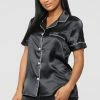 Fashion Nova Staying In PJ Set - Black Pajama Sets