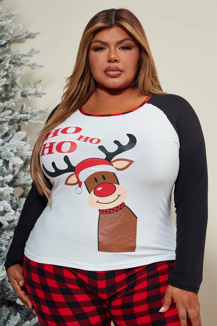 Cheapest ✨ Fashion Nova Pajama Sets Make It Reindeer PJ Pant Set - Red/combo ⭐ 8 Fashion Nova Pajama Sets Make It Reindeer PJ Pant Set - Red/combo