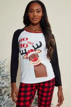 Cheapest ✨ Fashion Nova Pajama Sets Make It Reindeer PJ Pant Set - Red/combo ⭐ 11 Fashion Nova Pajama Sets Make It Reindeer PJ Pant Set - Red/combo
