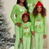 Fashion Nova Part Of The Elf Fam PJ Pant Set - Green/combo Pajama Sets