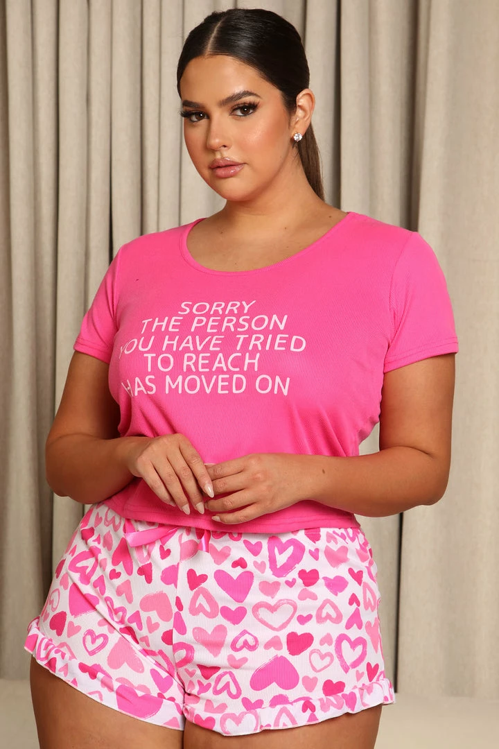 Wholesale ✨ Fashion Nova Already Moved On PJ Short Set - Hot Pink/combo Pajama Sets ✔️ 7 Fashion Nova Already Moved On PJ Short Set - Hot Pink/combo Pajama Sets