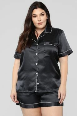 Hot Sale ๐งจ Fashion Nova Staying In PJ Set - Black Pajama Sets ๐ 20 Fashion Nova Staying In PJ Set - Black Pajama Sets