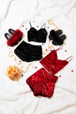 Fashion Nova Feeling Soft Pajama Set - Black Pajama Sets