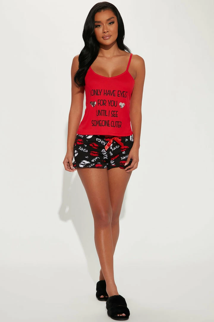 New ๐ Fashion Nova Until I See Someone Cuter PJ Short Set - Red/combo ๐ 4 Fashion Nova Until I See Someone Cuter PJ Short Set - Red/combo