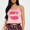 Fashion Nova Pajama Sets Flawless Kisses PJ Short Set - Pink/combo