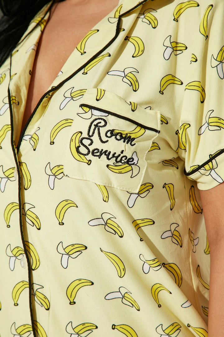 Flash Sale 💯 Fashion Nova Room Service PJ Short Set - Yellow ⭐ 5 Fashion Nova Room Service PJ Short Set - Yellow
