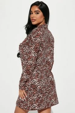 Fashion Nova Wild Thang PJ Sleep Shirt - Leopard