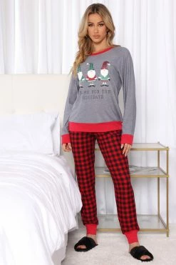 Brand new ๐ Fashion Nova Santa Is My Gnomeboy Holiday PJ Set - Grey/combo ๐ 14 Fashion Nova Santa Is My Gnomeboy Holiday PJ Set - Grey/combo