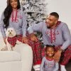 Fashion Nova Pajama Sets Ho Ho Hoodie Holiday PJ Set - Grey/combo