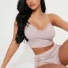 Fashion Nova Pajama Sets Sleepy Dreamer PJ Short Set - Rose