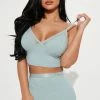Fashion Nova Watch Me Sleep PJ Short Set - Sage