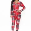 New ✔️ Fashion Nova Snuggle Season PJ Jumpsuit Onesie - Red/combo ❤️ 1 Fashion Nova Snuggle Season PJ Jumpsuit Onesie - Red/combo