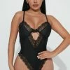 Fashion Nova Never Ever Ribbed Teddy - Black Sexy Sleepwear