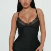 Fashion Nova Never Ever Ribbed Babydoll - Black
