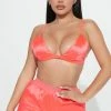 Fashion Nova Sexy Sleepwear Don't Text Me Satin 2 Piece Set - Neon Pink