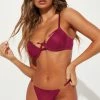 Fashion Nova Lowkey In To You Bra And Panty Set - Burgundy