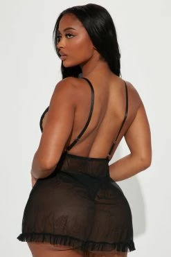 Cheap 🎉 Fashion Nova Sexy Sleepwear Stop Calling Lace Babydoll - Black ⌛ 7 Fashion Nova Sexy Sleepwear Stop Calling Lace Babydoll - Black