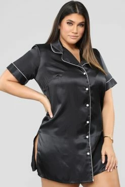 Budget π€© Fashion Nova Every Night PJ π Dress - Black π₯ 12 Fashion Nova Every Night PJ Dress - Black