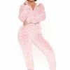 Fashion Nova Cozy Leopard PJ Jumpsuit Onesie - Pink Pajama Rompers & Jumpsuits