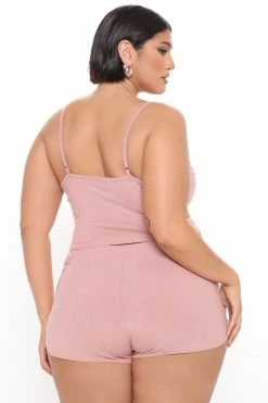 Fashion Nova Pajama Sets Bedroom Cuddle PJ Set - Rose