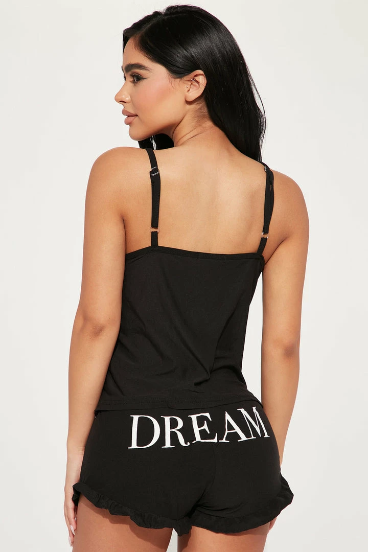 Fashion Nova Your Dream Fantasy PJ Short Set - Black