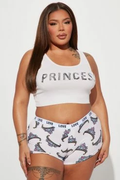 Fashion Nova Pajama Sets Princess Behavior PJ Boyshort Set - Pink