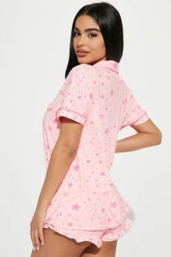 Fashion Nova Pajama Sets Seeing Stars PJ Short Set - Pink
