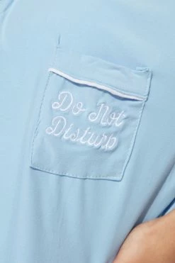 Fashion Nova Pajama Sets Never Disturb PJ Short Set -Dusty Blue