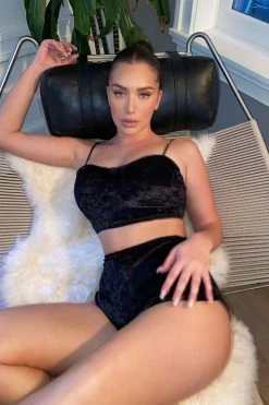 Fashion Nova Feeling Soft Pajama Set - Black Pajama Sets