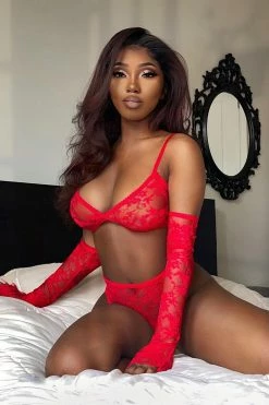 Fashion Nova Feels Good Being Bad 2 Piece Set - Red
