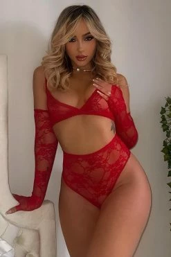Fashion Nova Feels Good Being Bad 2 Piece Set - Red