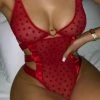 Promo π€© Fashion Nova Heart Eyes Caged Mesh Teddy - Red Sexy Sleepwear 𧨠1 Fashion Nova Heart Eyes Caged Mesh Teddy - Red Sexy Sleepwear