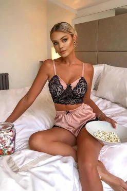 Fashion Nova Lacey Dreams PJ Set - Rose Pajama Sets