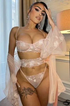 Fashion Nova Sexy Sleepwear Late Night Affair Robe - Blush