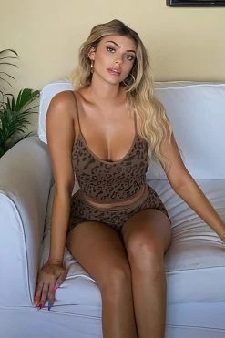 Fashion Nova Pajama Sets Wild Sleeper PJ Short Set - Leopard