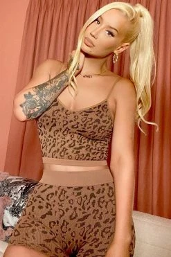 Fashion Nova Pajama Sets Wild Sleeper PJ Short Set - Leopard