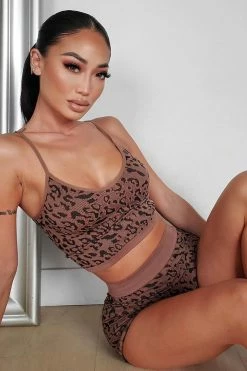 Fashion Nova Pajama Sets Wild Sleeper PJ Short Set - Leopard