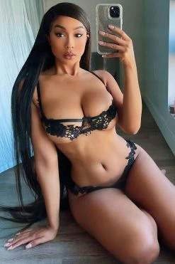 Fashion Nova Woke Up In Love Lace 2 Piece Set - Black Sexy Sleepwear