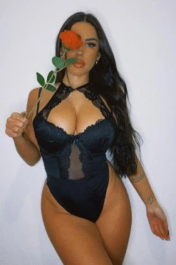 Fashion Nova You Complete Me Teddy Bodysuit - Black